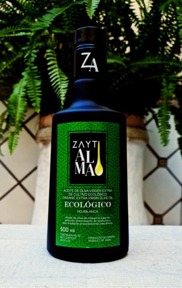 Botella de 500 ml de aceite de oliva ecológico gourmet